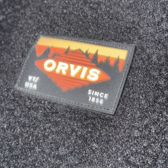 Orvis Mens Black Fleece Jacket Large Full-Zip Stand Collar - Picture 3 of 6